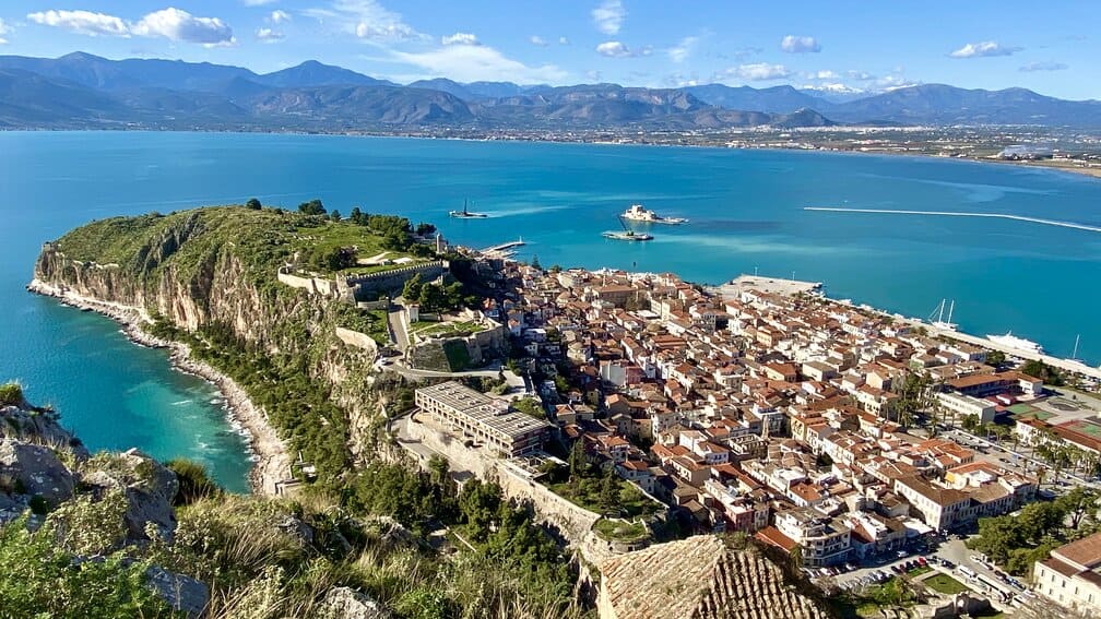 Nafplio downtown from above