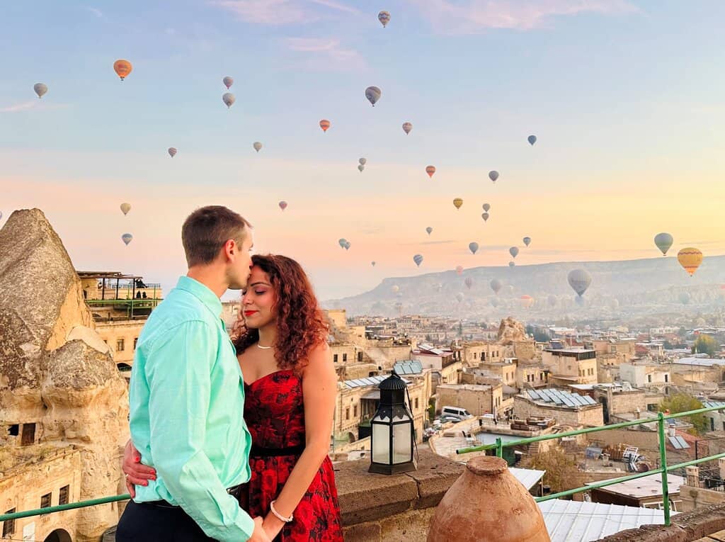 Chris Heckmann and Nimarta Bawa in Cappadocia