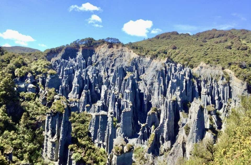 Putangirua Pinnacles as seen from the viewpoint