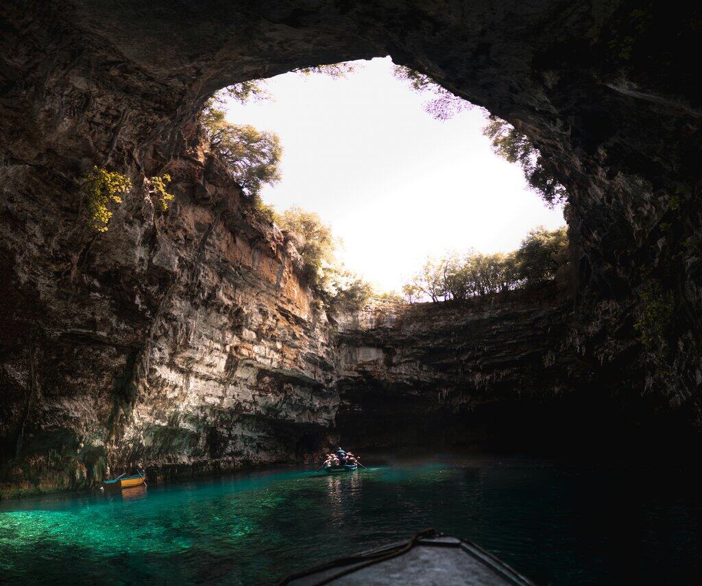 Melissani Cave Lake in Kefalonia