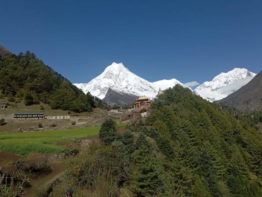 a mountain in Nepal covered in snow