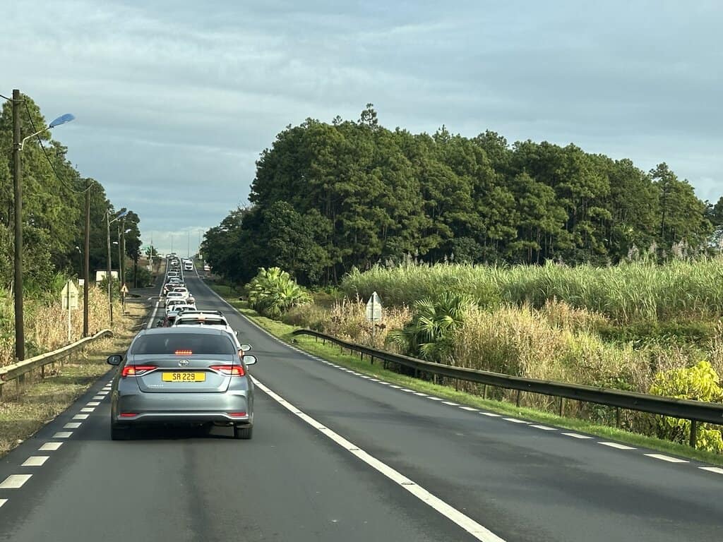 Traffic driving in Mauritius