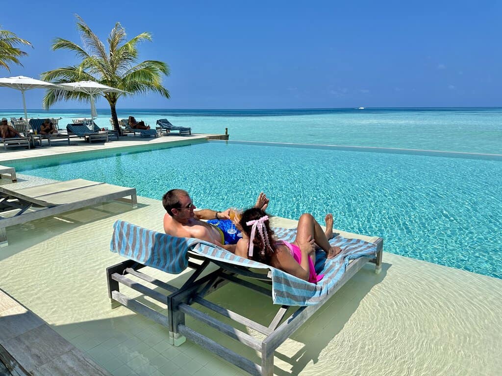 The pool at Jawakara Maldives Resort